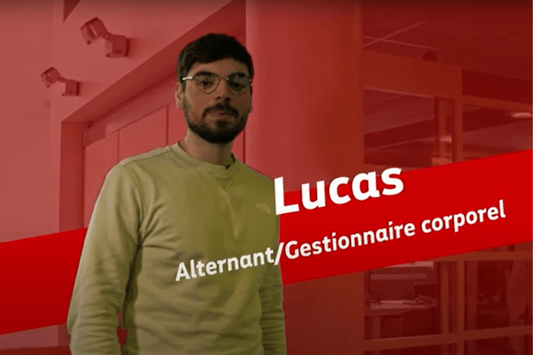 Lucas, alternant gestionnaire corporel