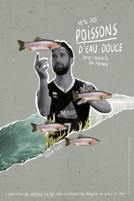 Message associé à la photo de Kevin : 19% des poissons d'eau douce sont menacés en France.