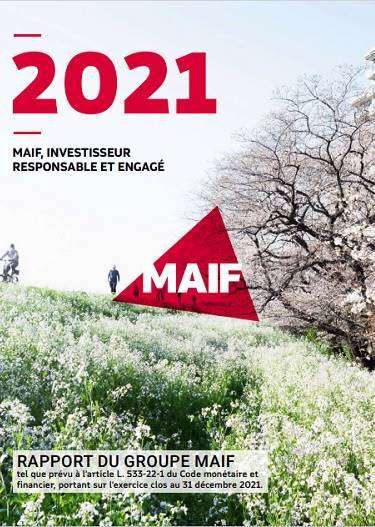 couverture du rapport ESG et climat MAIF 2021