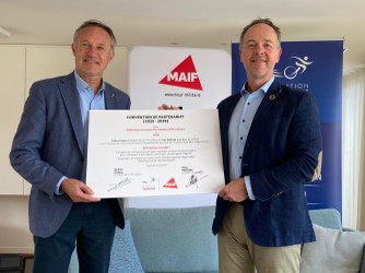 Cédric Gosse, Président de la Fédération Française de Triathlon et Yves Pellicier, Président du groupe MAIF